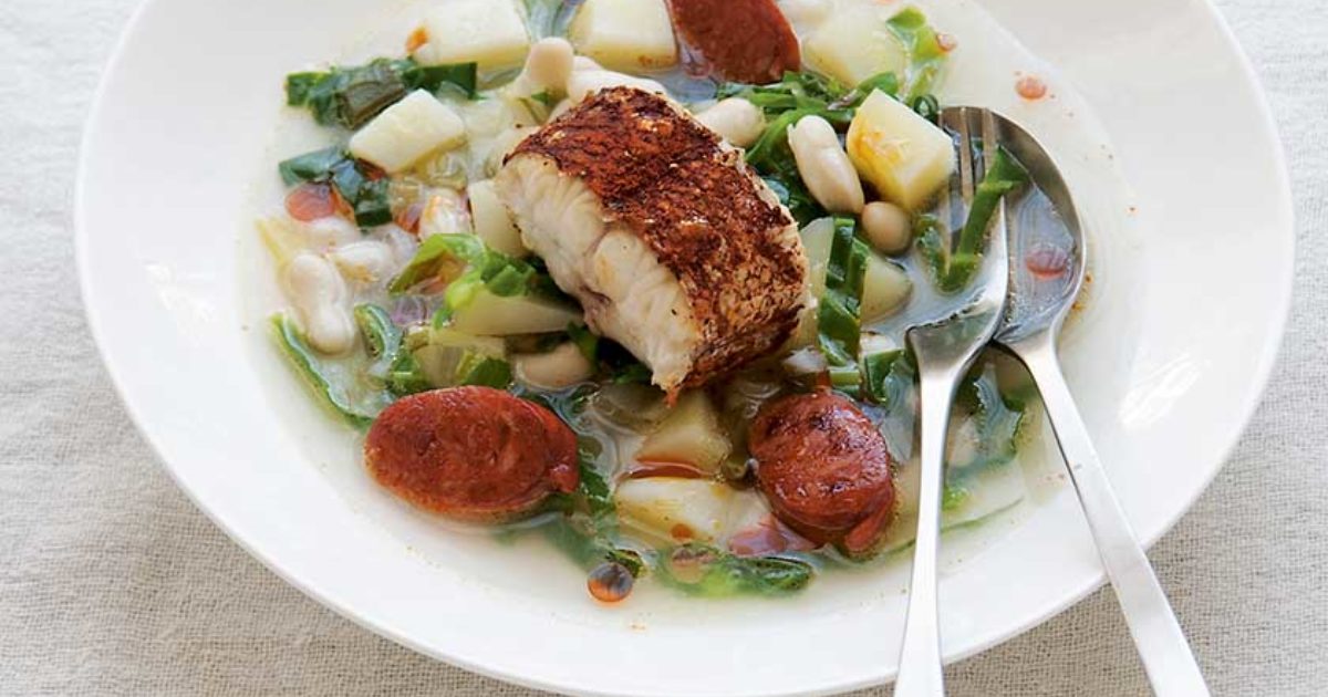 Smoky hake tail steaks with bean and… Food and Travel Magazine