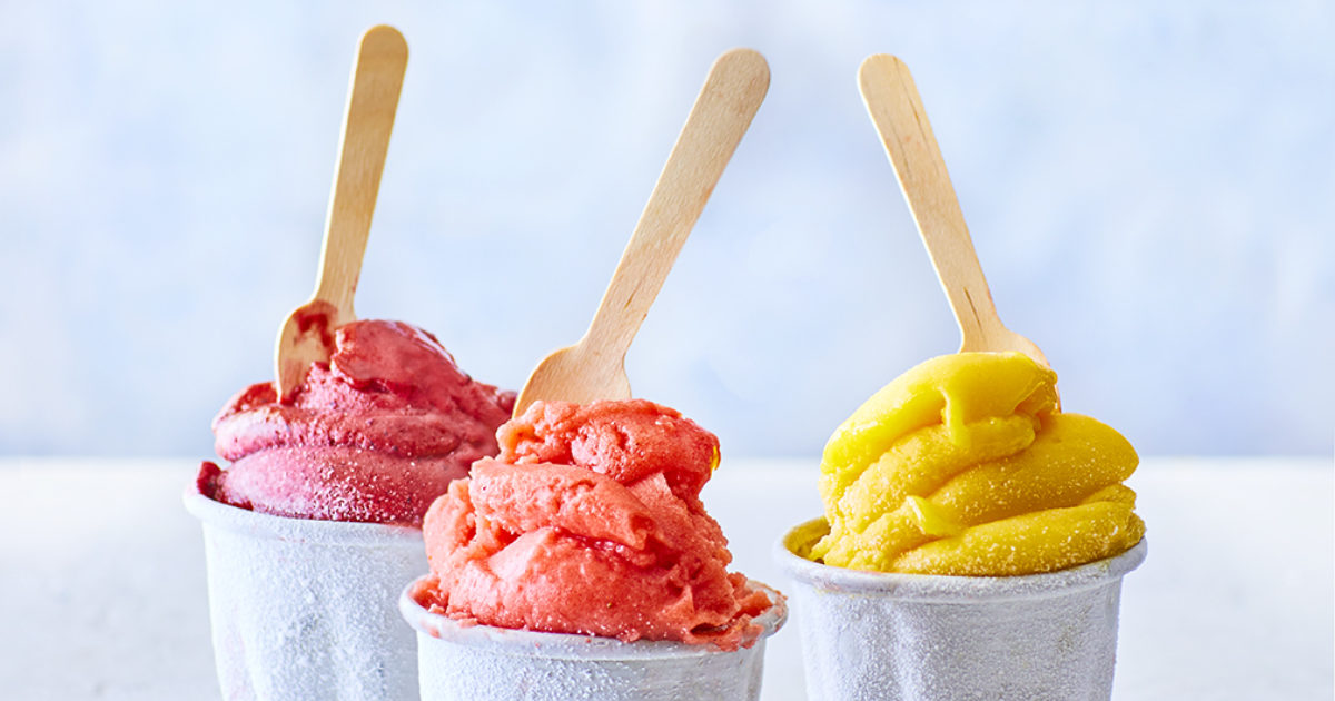 Trio of sorbets Food and Travel magazine