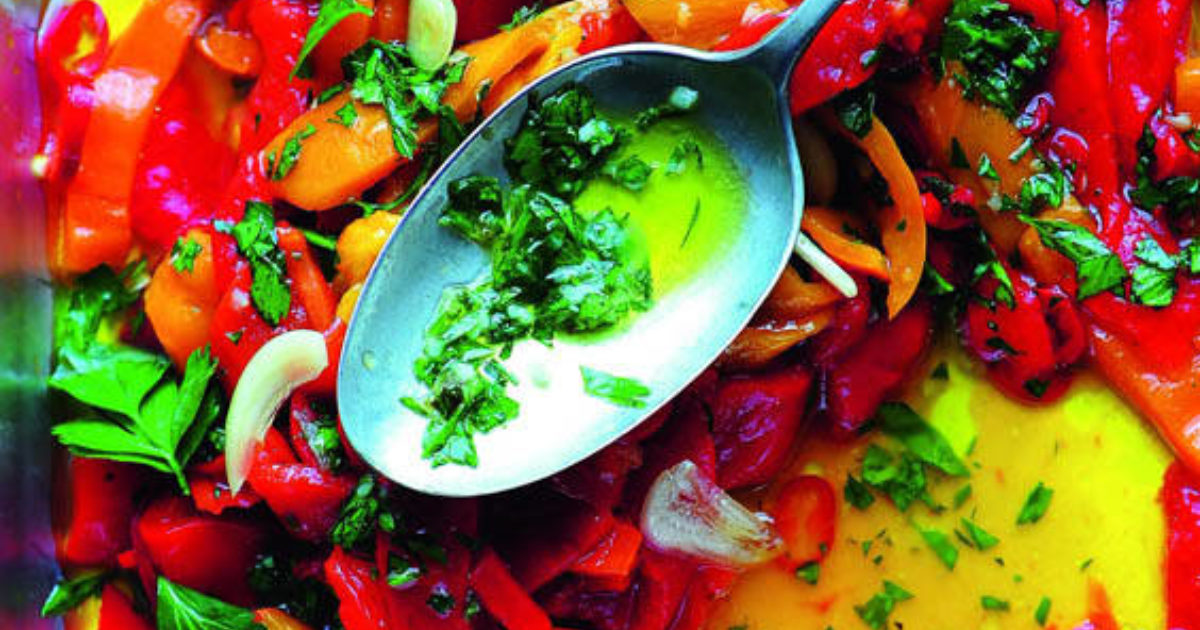 Marinated sweet peppers with salmoriglio Food and Travel Magazine