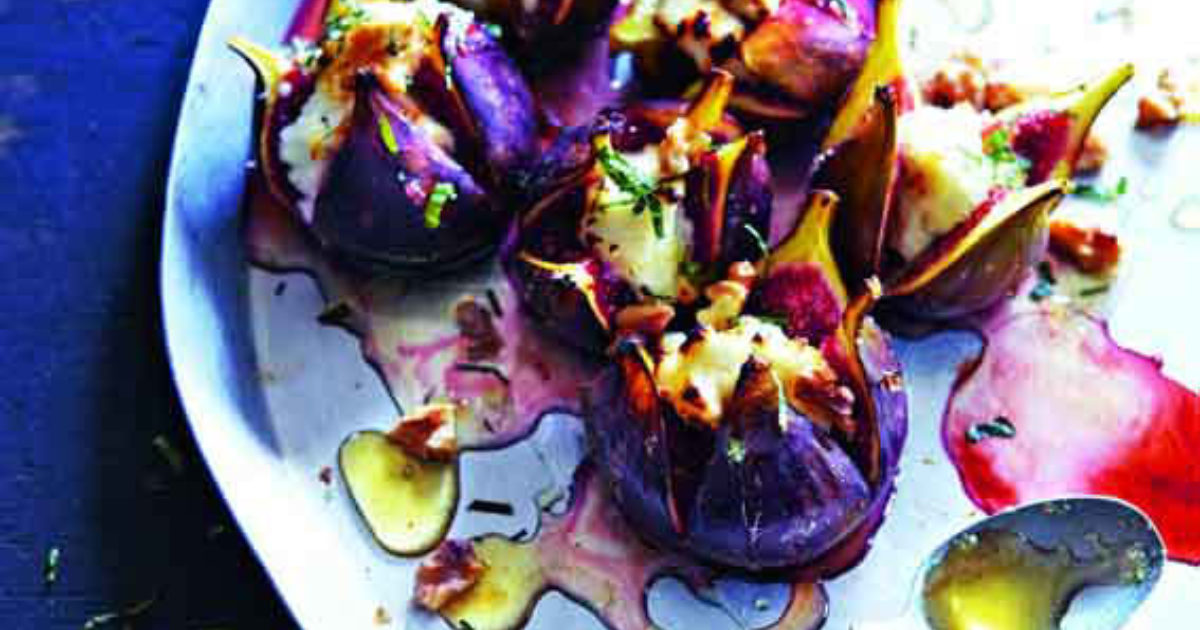 Grilled figs with goat’s cheese, honey and… Food and Travel magazine