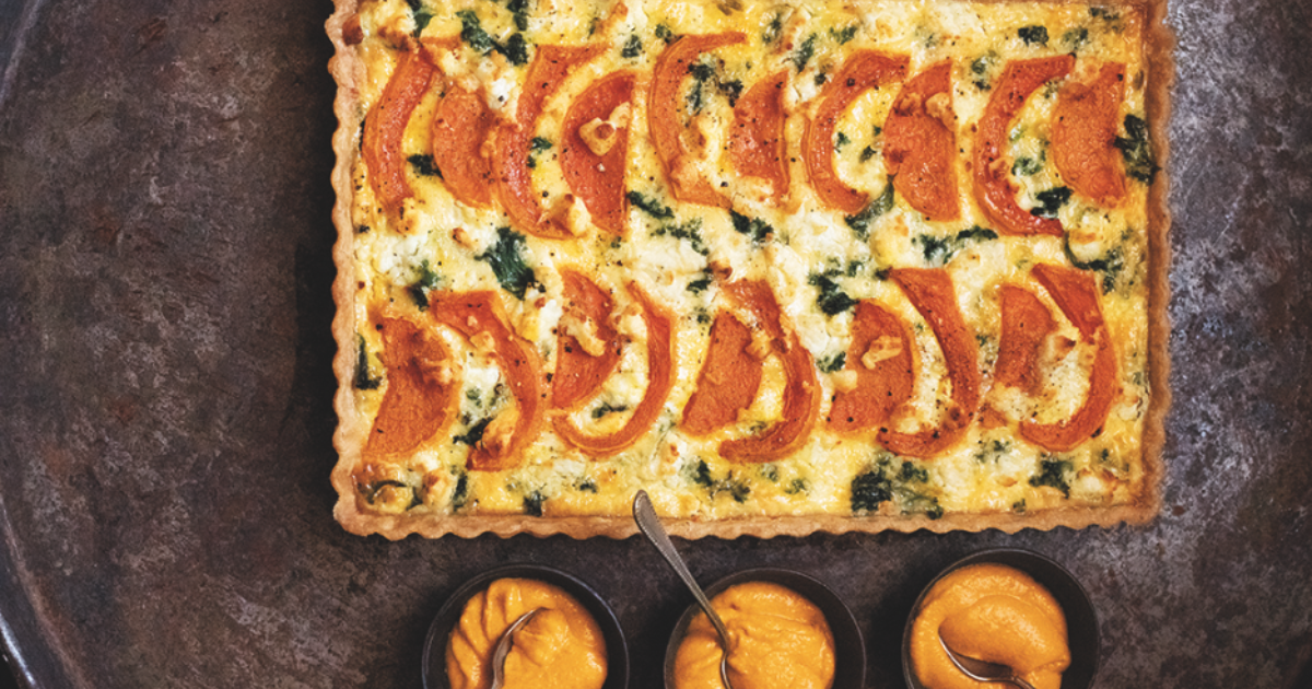 Butternut, goat’s cheese and leek tart Food and Travel Magazine