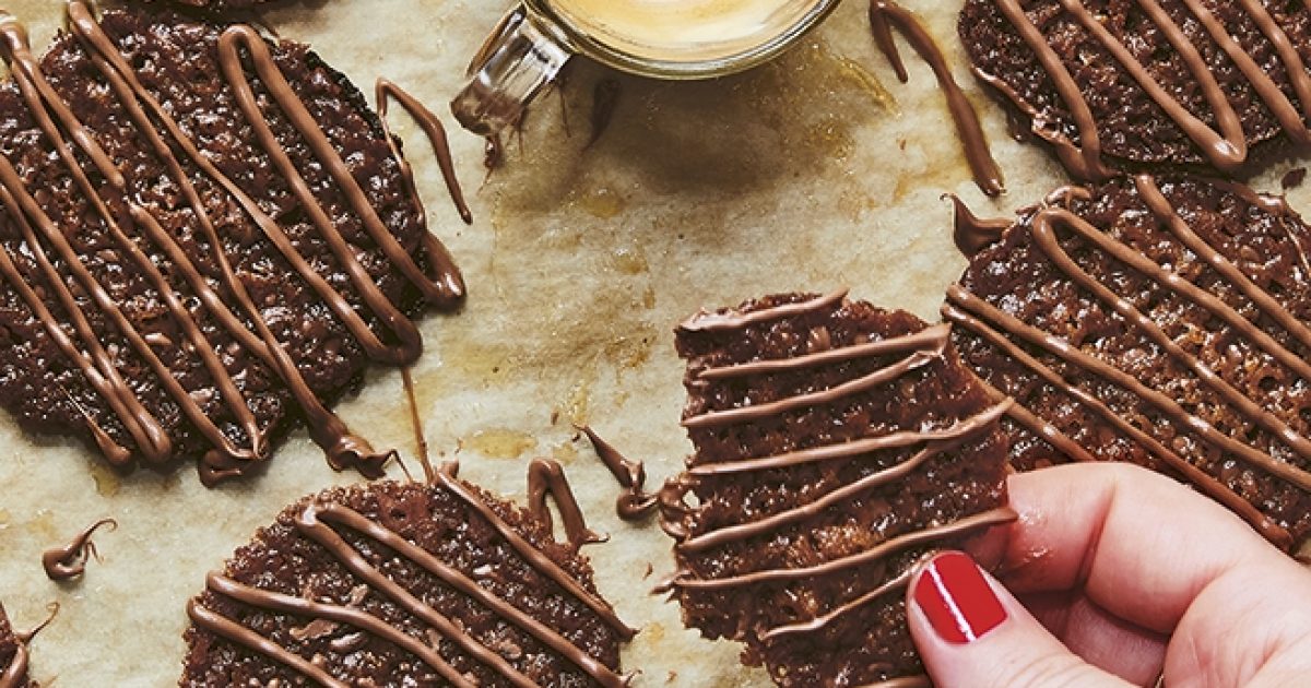 Caramel lace biscuits Food and Travel magazine