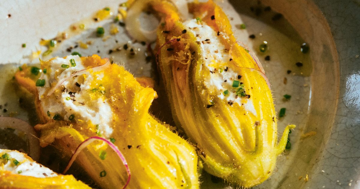 Food and Travel Magazine | Fermented Nut Stuffed Courgette Flowers