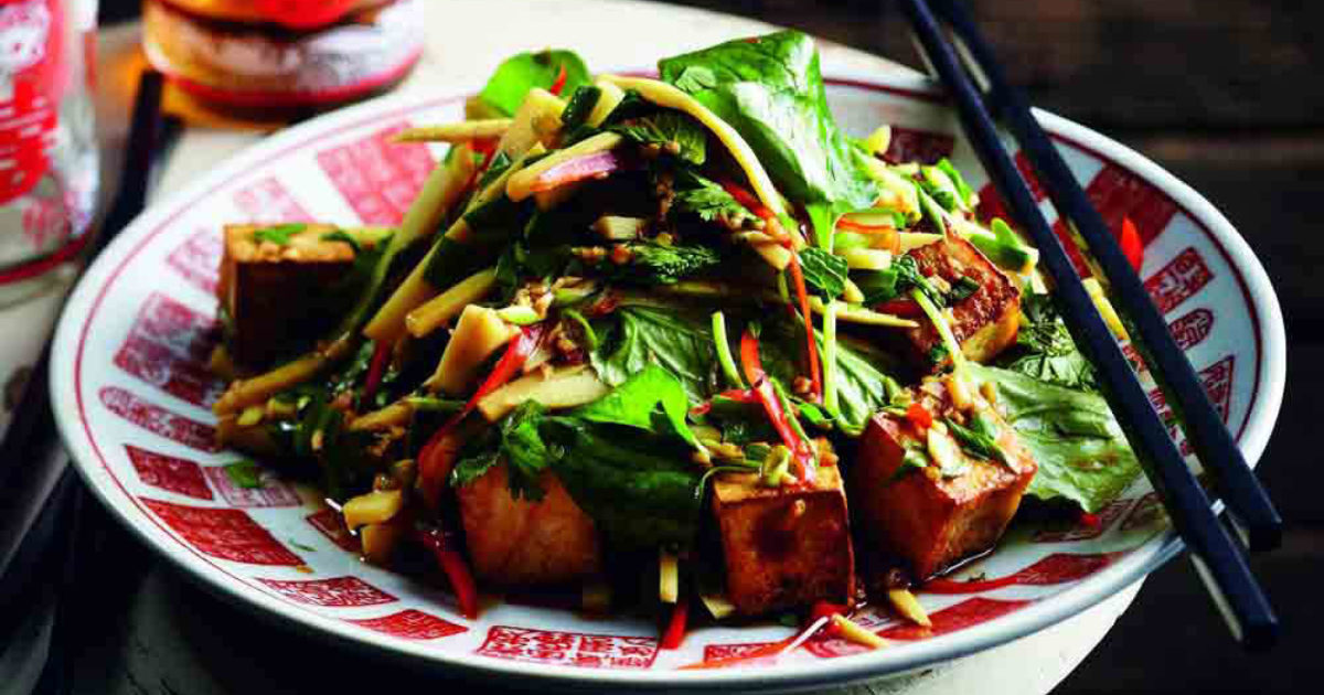 Fish mint root and tofu salad Food and Travel magazine