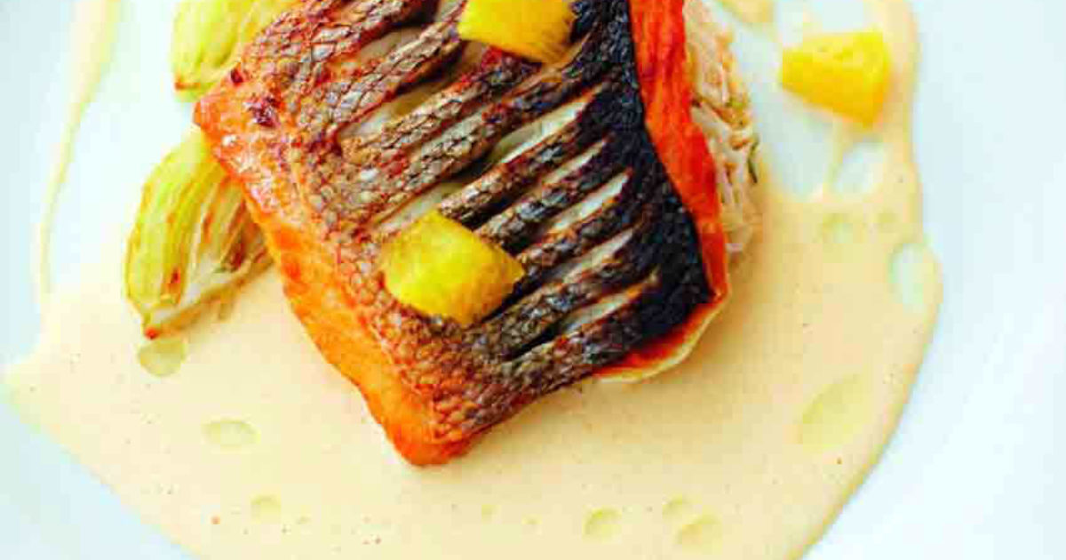 Sea bass with crab mayonnaise, roasted… Food and Travel magazine