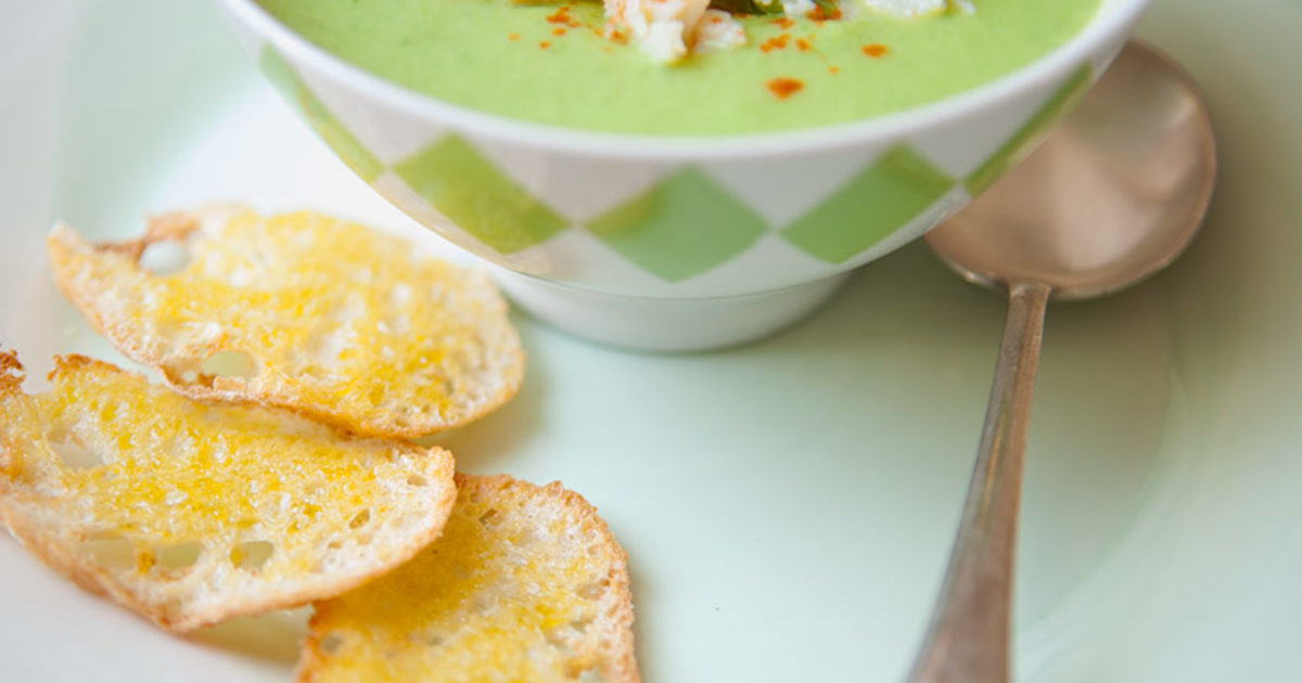 Food and Travel Magazine | Chilled pea soup with crab salsa