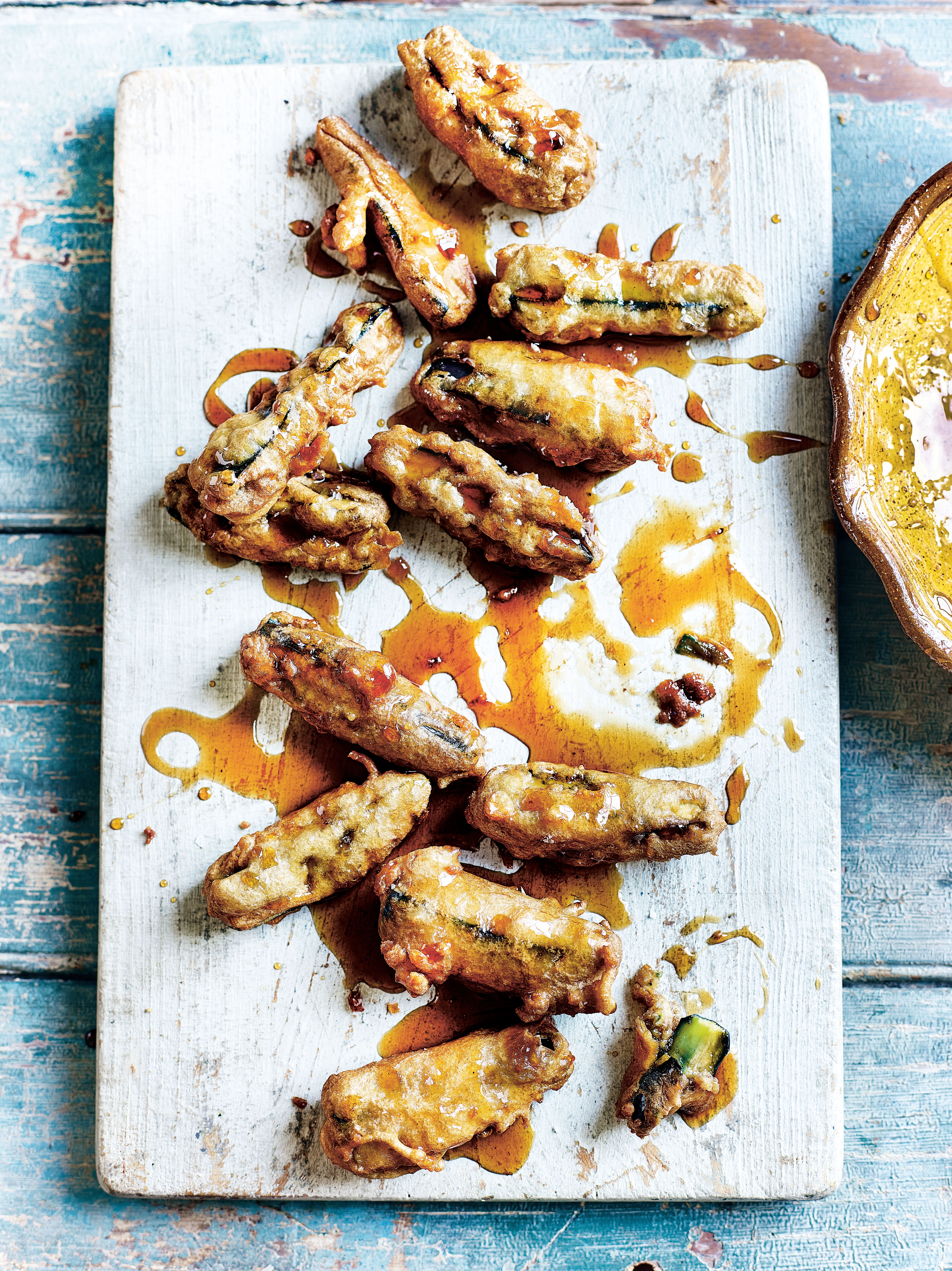 Berenjenas frita con miel