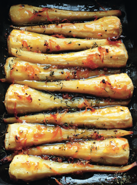 Orange parsnips