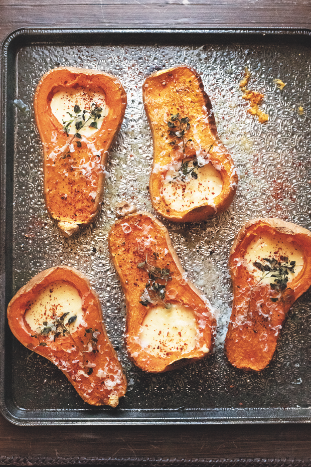 Roasted creamy butternut halves screenshot