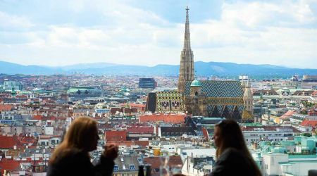 Views From The  Sofitel  Hotel Top Floor Over Looking The Whole Of  Vienna5