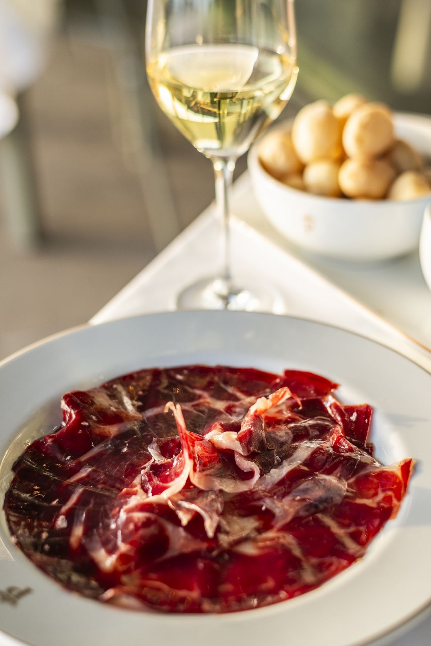 Parador Cruz de Tejeda Hotel Iberian ham Wrinkled potatoes with mojo picón 0960