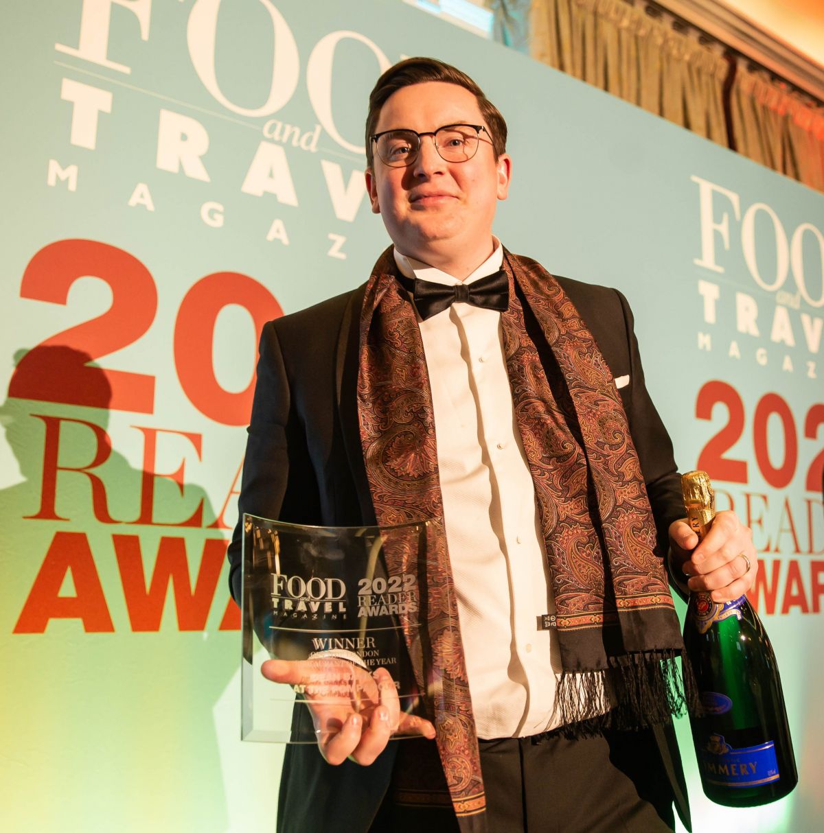 Dean Banks at the Pompadour wins Restaurant Outside London Award