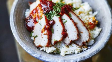 Tr Crispy Pork Belly Bacon Egg Fried Rice And Burnt Chilli Sauce0142