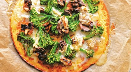 Broccoli Flatbread Pizza