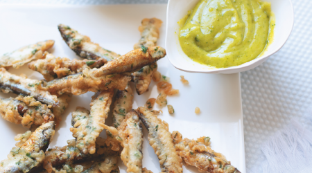 Battered whitebait