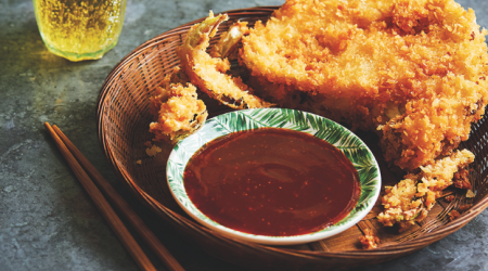 Katsu cauliflower with tonkatsu sauce