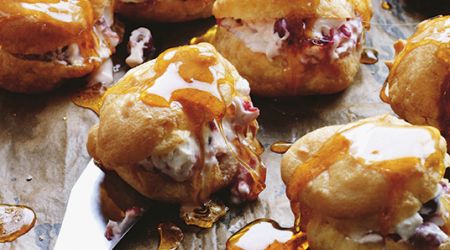 Summer berry cream puffs