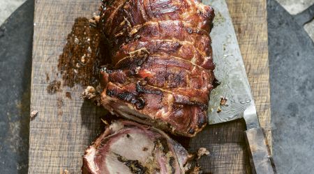 Venison porchetta with sausage2