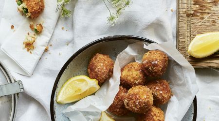 PEA TARRAGON MASCARPONE ARANCINI