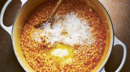 Tomato and saffron risotto