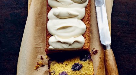 Earl Grey lemon and blueberry cake