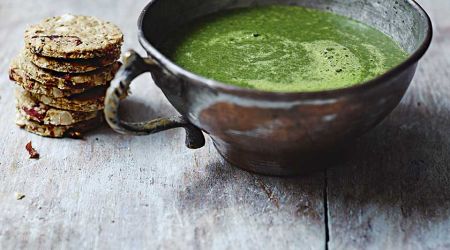 Spinach  Oat And Hazelnut Soup