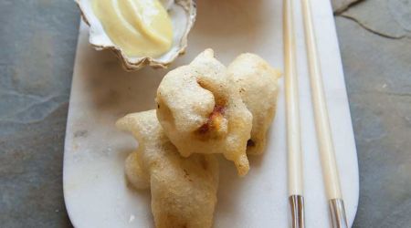 Tempura Oysters With Crispy Kale