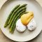 Poached eggs with asparagus and brown butter hollandaise
