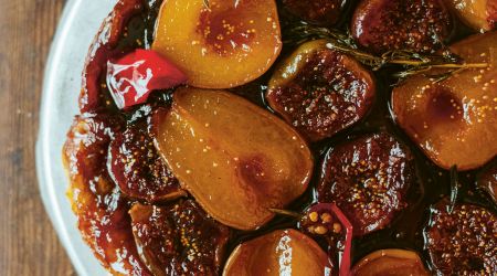 PEAR FIG ROSEMARY AND CHILLI TARTE TATIN
