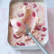 Iced strawberry and rose fool