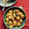 Spiced potatoes with white poppy seeds, turmeric and green chillies
