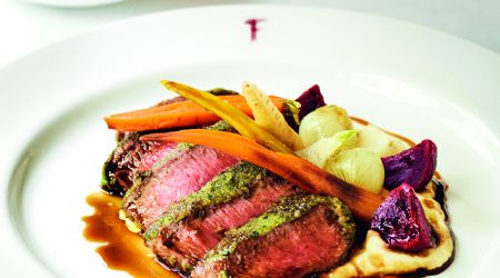 Franco S Restaurant Herb Crusted Lamb celriac puree and root veg