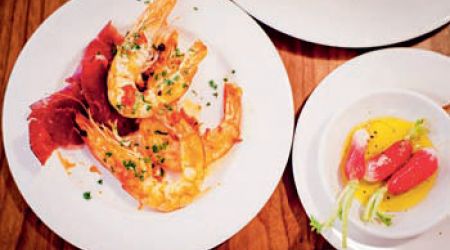 Garlic  Prawns With  Radishes At  Pizarro